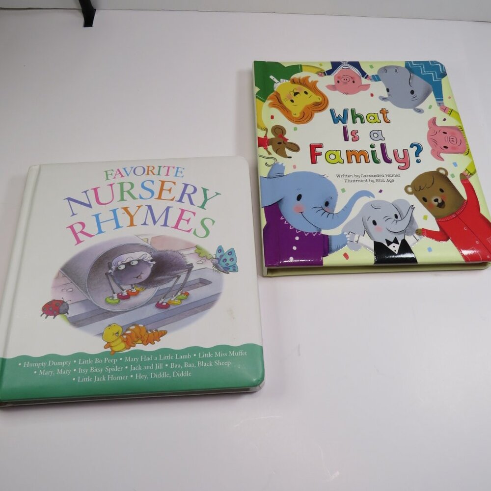 Board Books (2) Nursery Rhymes & What is a Family Child's Books